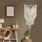 Macrame Woven Wall Hanging, Bohemian Wall Decor Chic Woven Tapestry Handmade Crafts Tassel Lace Hanging Home Decor Perfect for Bedroom Living Room Apartment (Beige)